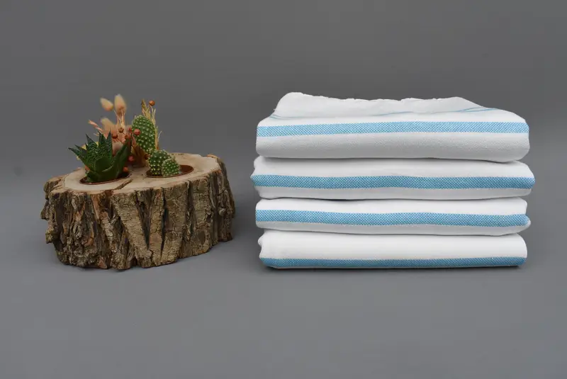 70x40 Cotton Striped Towel, Personalized Wedding Gift, Handwoven organic Turkish towel for spa, Turkish Towel USA, Luxury towel, Christmas Favors - 3