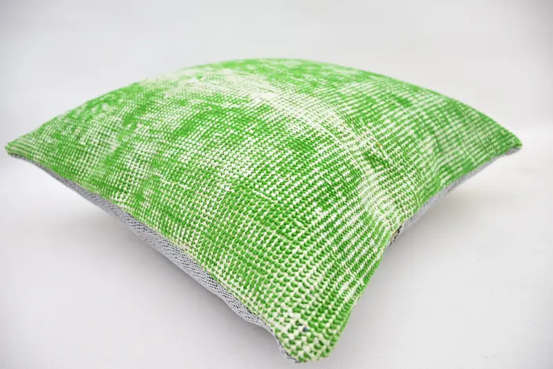 18x18 Green Pillow, Shabby Chic Cushion Case, Antique Pillows, Gift Pillow, Outdoor Cushion, Cushion Cover, Car Cushion, Vintage Pillow - 5