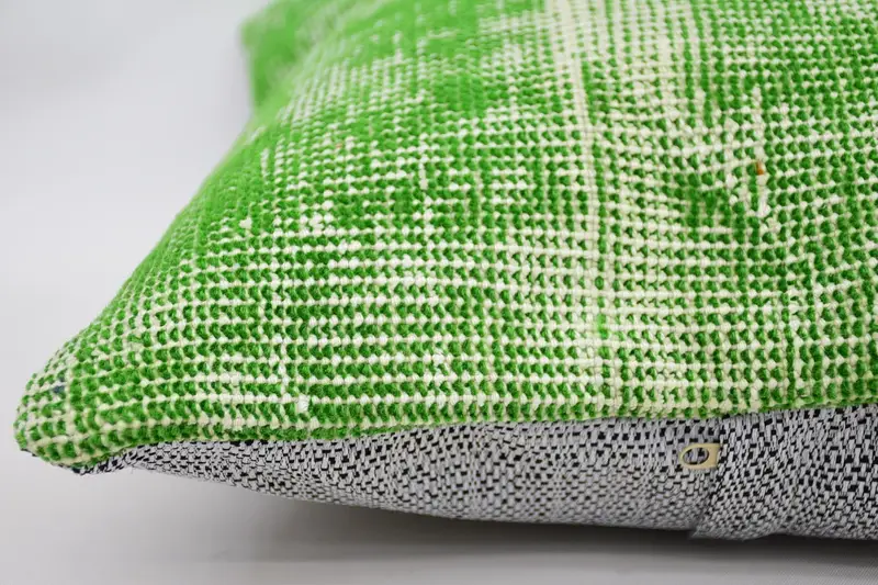 18x18 Green Pillow, Shabby Chic Cushion Case, Antique Pillows, Gift Pillow, Outdoor Cushion, Cushion Cover, Car Cushion, Vintage Pillow - 4