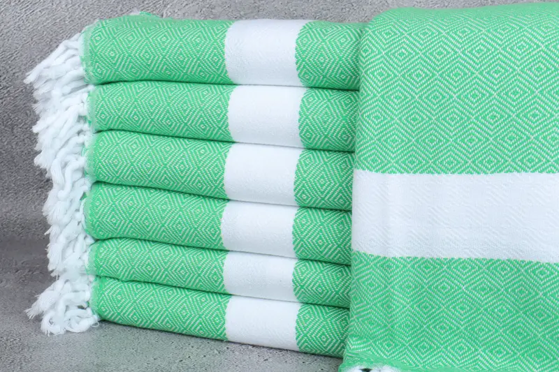 House Warming Gift, Girls Weekend Favors, Embroidered Towel, 70x40 Cotton Diamond Towel, Bridesmaid Gifts, Eco-Friendly Turkish Towel, Beach towel - 1