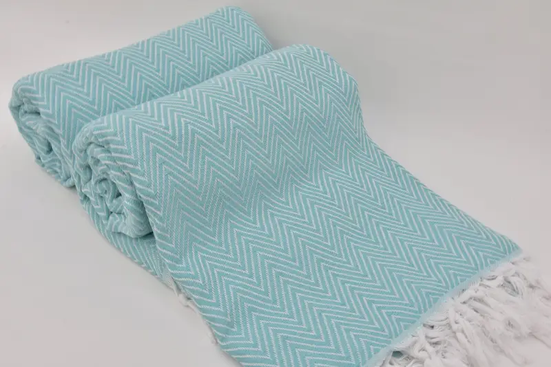 Personalized Wedding Gift, Decorative Blanket, Turkish Towel Blanket, Throw Blanket Couch, 96x80 Cotton Chevron Towel, Custom Blanket - 2