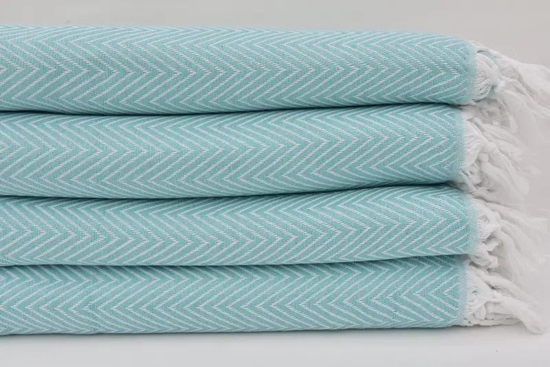 Personalized Wedding Gift, Decorative Blanket, Turkish Towel Blanket, Throw Blanket Couch, 96x80 Cotton Chevron Towel, Custom Blanket - 1