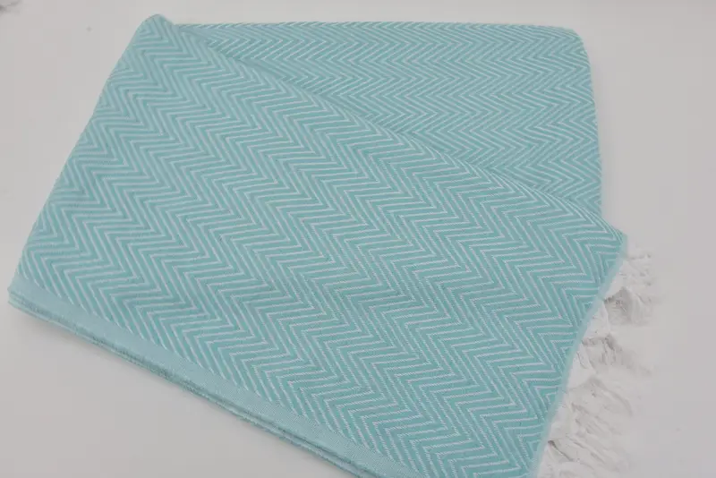 Personalized Wedding Gift, Decorative Blanket, Turkish Towel Blanket, Throw Blanket Couch, 96x80 Cotton Chevron Towel, Custom Blanket - 5