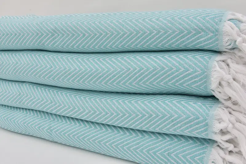 Personalized Wedding Gift, Decorative Blanket, Turkish Towel Blanket, Throw Blanket Couch, 96x80 Cotton Chevron Towel, Custom Blanket - 3