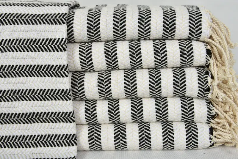 Personalized Gifts, 70x40 Cotton Herringbone Towel, Turkish Towel Beach, Gift For Mom, Gift For Her, Custom monogram Turkish beach towel USA - 1