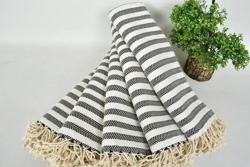 Personalized Gifts, 70x40 Cotton Herringbone Towel, Turkish Towel Beach, Gift For Mom, Gift For Her, Custom monogram Turkish beach towel USA - 3