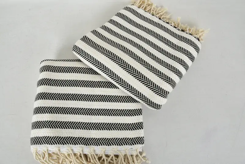 Personalized Gifts, 70x40 Cotton Herringbone Towel, Turkish Towel Beach, Gift For Mom, Gift For Her, Custom monogram Turkish beach towel USA - 5