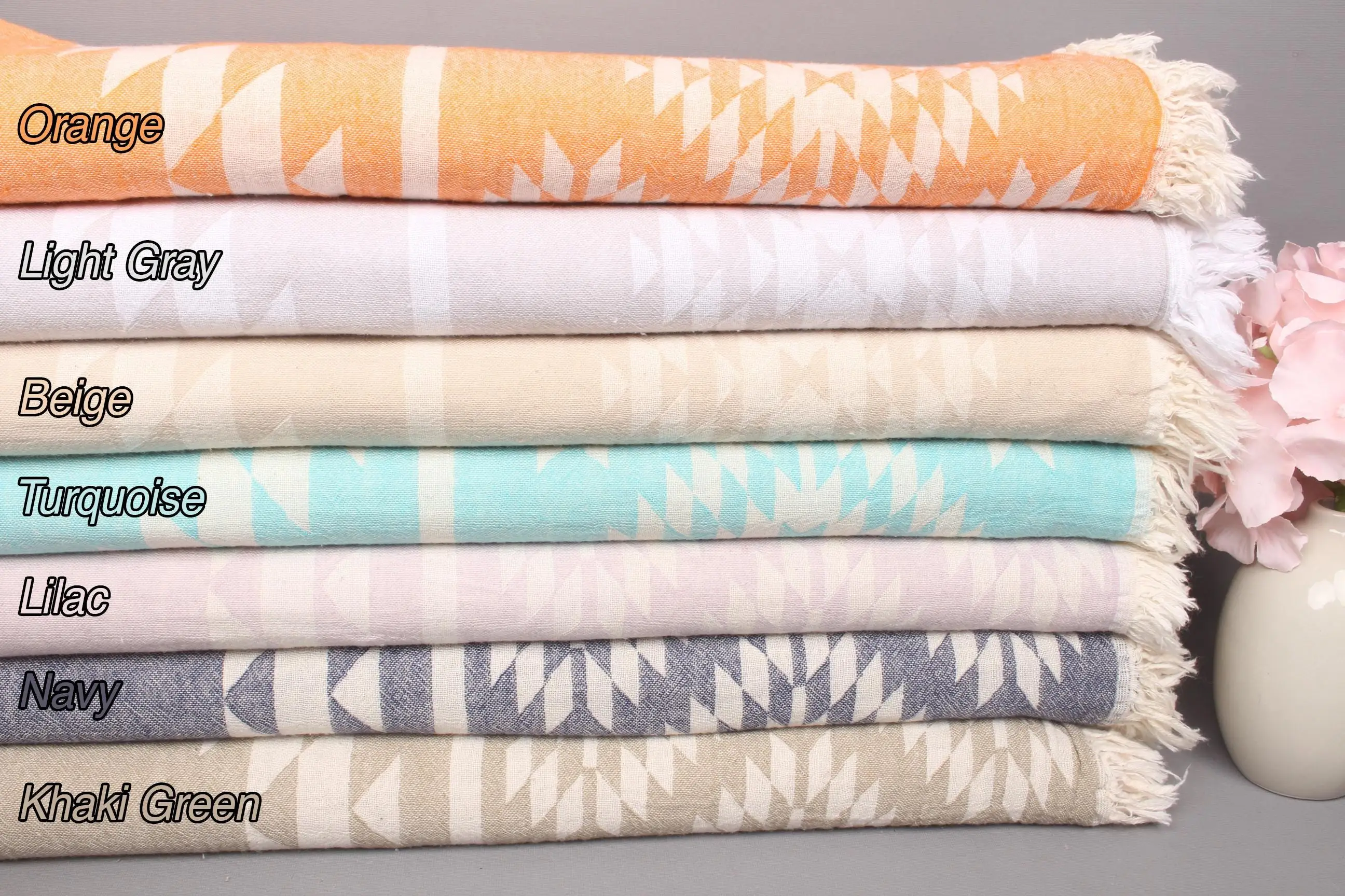 Custom Organic Cotton Blanket, 83x56 Inches, Beach Throw, Beach Blanket - 1
