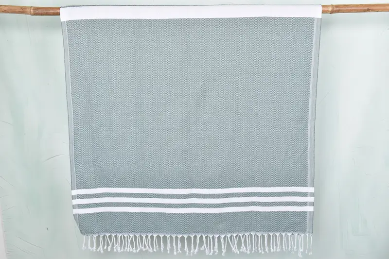 Embroidered Towel, Wedding Towel, Quick-dry peshtemal, Bachelorette Party Favor, Housewarming Gift, Bachelorette Gifts, 70x40 Cotton Striped Towel - 8