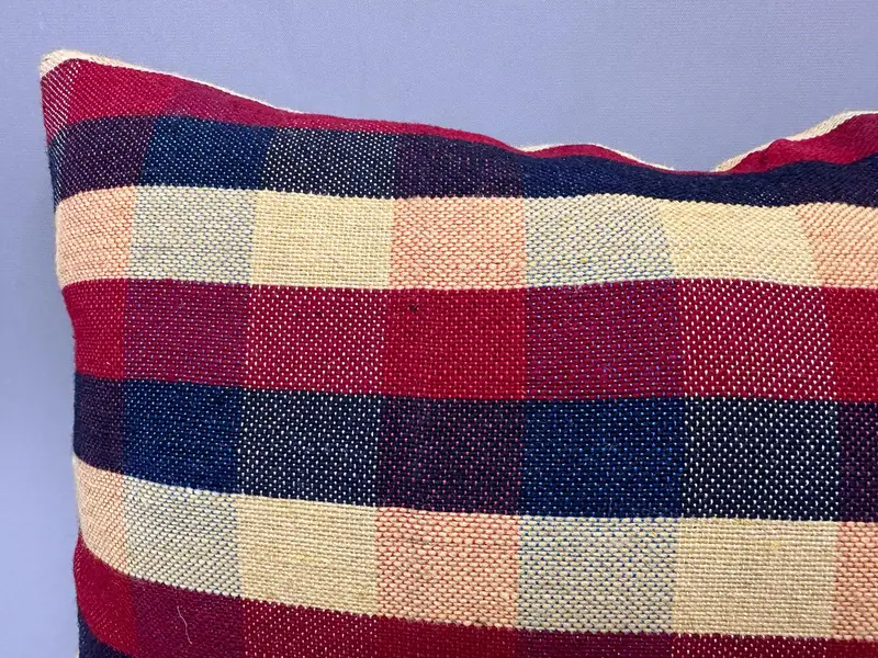 Ethnic Throw Cushion, Turkish Kilim Pillow, Pillow Sham, 12x20 Red Cushion Case, Pastel Cushion Cover, Handmade Kilim Cushion, Antique Pillows - 5