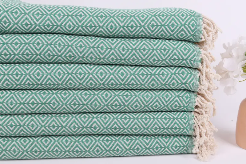 Personalized Wedding Gift For Couple, Monogram Turkish Towel, Bachelor Bachelorette Party Favors, Custom Wedding Gift, 70x40 Cotton Diamond Towel - 3