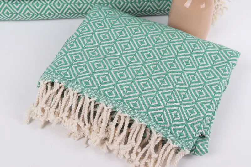 Personalized Wedding Gift For Couple, Monogram Turkish Towel, Bachelor Bachelorette Party Favors, Custom Wedding Gift, 70x40 Cotton Diamond Towel - 5