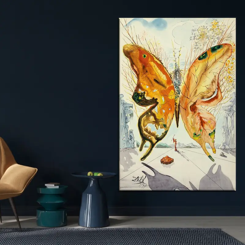 Salvador Dali Venus Butterfly, Canvas Wall Art, Dali's Butterflies, Salvador Dali Wall Art, Venus Butterfly, Dali Canvas, Butterfly Wall Art - 2