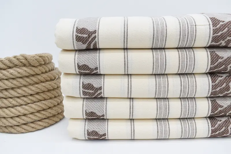 70x40 Linen Daisy Patterned Towel, Peshtemal beach towel with unique design, Thin towel, Wedding Gift, Personalized Turkish Towel, Home Decor Towel - 2