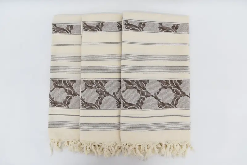 70x40 Linen Daisy Patterned Towel, Peshtemal beach towel with unique design, Thin towel, Wedding Gift, Personalized Turkish Towel, Home Decor Towel - 7
