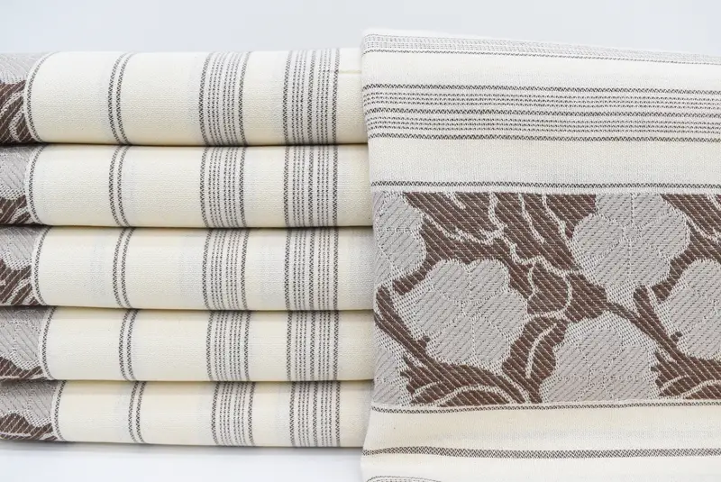 70x40 Linen Daisy Patterned Towel, Peshtemal beach towel with unique design, Thin towel, Wedding Gift, Personalized Turkish Towel, Home Decor Towel - 1