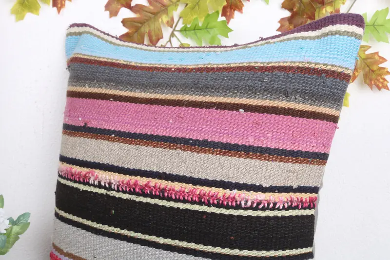 Pillow for Sofa, 20x20 Brown Pillow, Nautical Throw Cushion Cover, Cushion Case, Interior Designer Pillow, Boho Pillow Sham Cover - 5