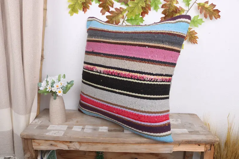 Pillow for Sofa, 20x20 Brown Pillow, Nautical Throw Cushion Cover, Cushion Case, Interior Designer Pillow, Boho Pillow Sham Cover - 4