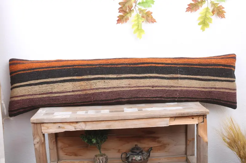 Bohemian Cushion Cushion Case, 12x48 Brown Pillow Case, Gift Pillow, Natural Cushion Cover, Home Decor Pillow, Pillow, Boho Pillow Sham Cover - 2