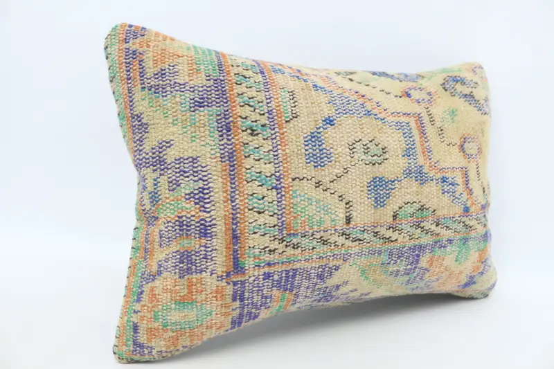 Vintage Kilim Pillow Cushion Case, Pillow, Home Decor Pillow, Kilim Pillow Cover, Kilim Cushion Sham, 16x24 Blue Pillow, Indoor Cushion - 3