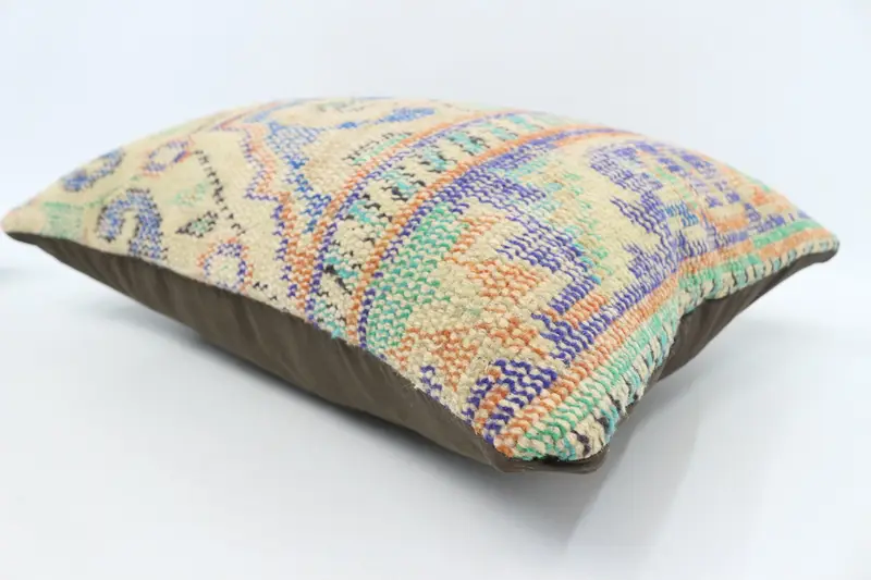 Vintage Kilim Pillow Cushion Case, Pillow, Home Decor Pillow, Kilim Pillow Cover, Kilim Cushion Sham, 16x24 Blue Pillow, Indoor Cushion - 6
