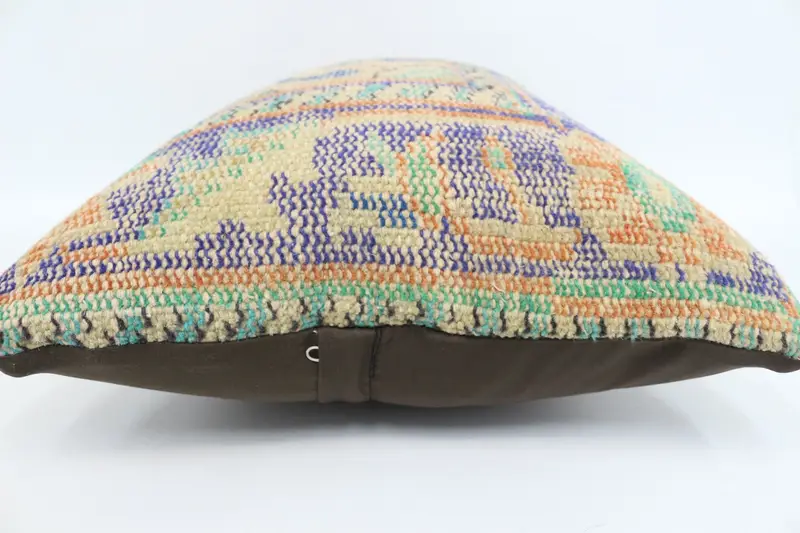 Vintage Kilim Pillow Cushion Case, Pillow, Home Decor Pillow, Kilim Pillow Cover, Kilim Cushion Sham, 16x24 Blue Pillow, Indoor Cushion - 5