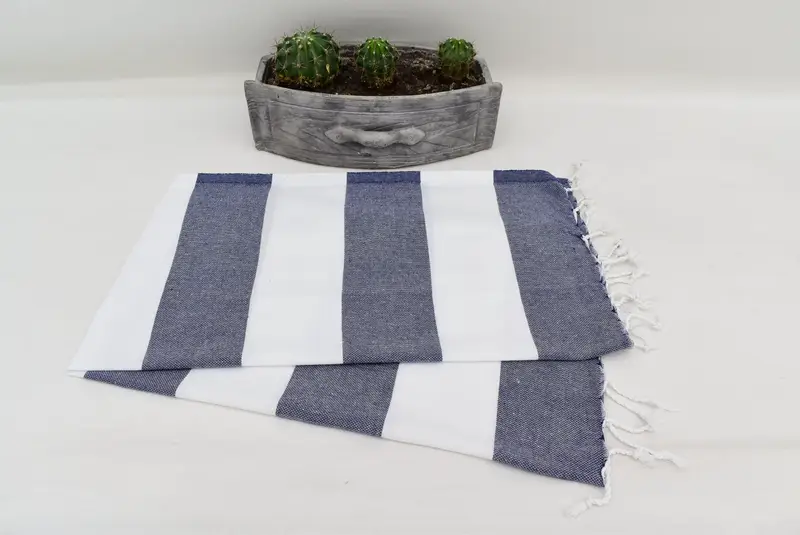 40x24 Pamuklu çizgili havlu, küçük banyo havlu, monogram mutfak havlu, gelin duş hediyesi, özel hediyeler, Türk el havlu, düğün eli hediye - 8