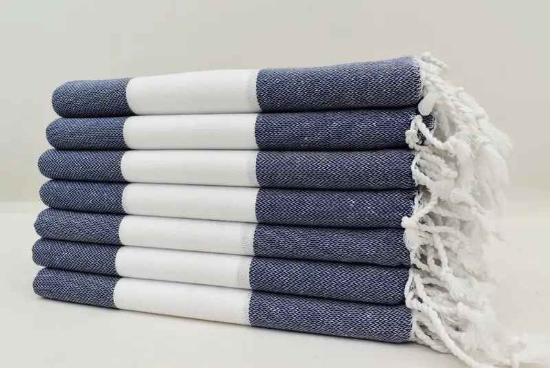 40x24 Pamuklu çizgili havlu, küçük banyo havlu, monogram mutfak havlu, gelin duş hediyesi, özel hediyeler, Türk el havlu, düğün eli hediye - 5