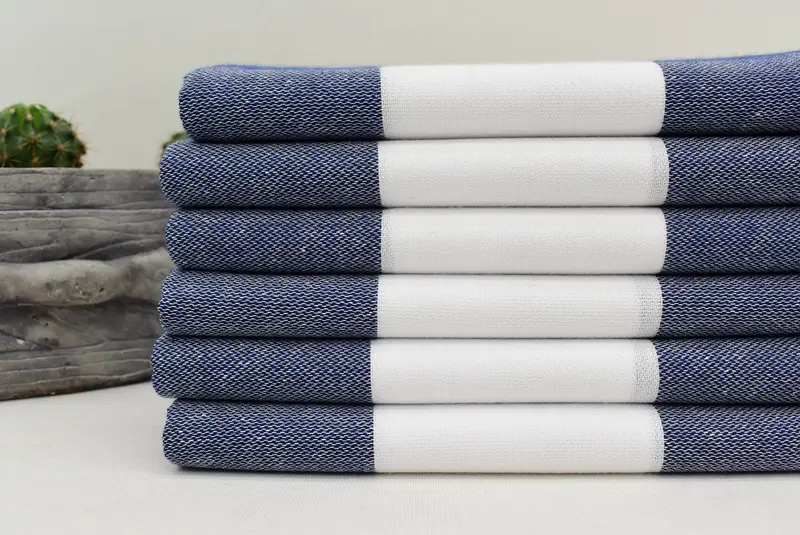 40x24 Pamuklu çizgili havlu, küçük banyo havlu, monogram mutfak havlu, gelin duş hediyesi, özel hediyeler, Türk el havlu, düğün eli hediye - 6