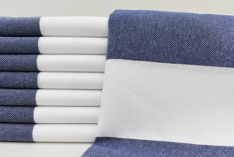 40x24 Pamuklu çizgili havlu, küçük banyo havlu, monogram mutfak havlu, gelin duş hediyesi, özel hediyeler, Türk el havlu, düğün eli hediye - 1
