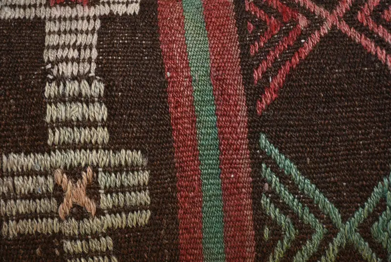 12x24 Brown Cushion Case, Pet Pillow Cover, Bohemian Cushion Cushion Case, Boho Pillow, Kilim Cushion Sham, Cushion Case, Kilim Pillow - 3