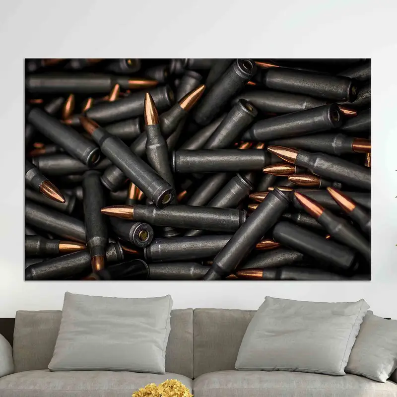 Elegant Black Canvas Print for Trendy Man Cave Decor
