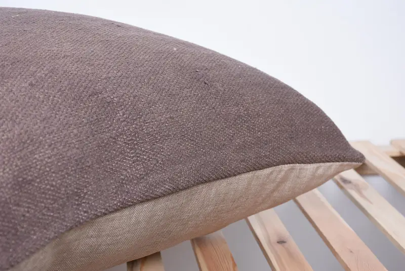 Nomadic Pillow Case, Pillow for Couch, Muted Pillow Sham, Cushion Case, Vintage Kilim Pillow, 28x28 Brown Cushion, Home Decor Pillow - 7
