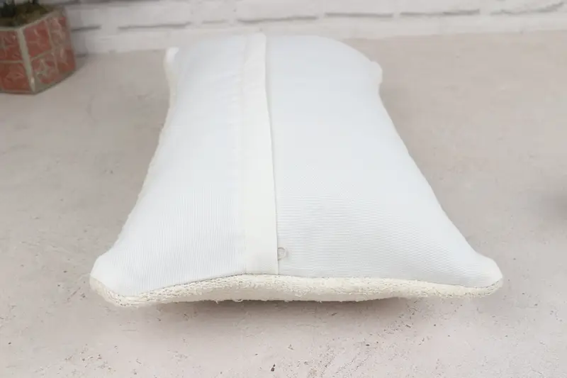 Vintage Yastık, Vintage Kilim atma Yastığı, Morroccon Kilim Yastık Yastığı, 12x20 Beyaz Yastık Sahibi, Yastık, El Yapımı Kilim Yastığı - 5