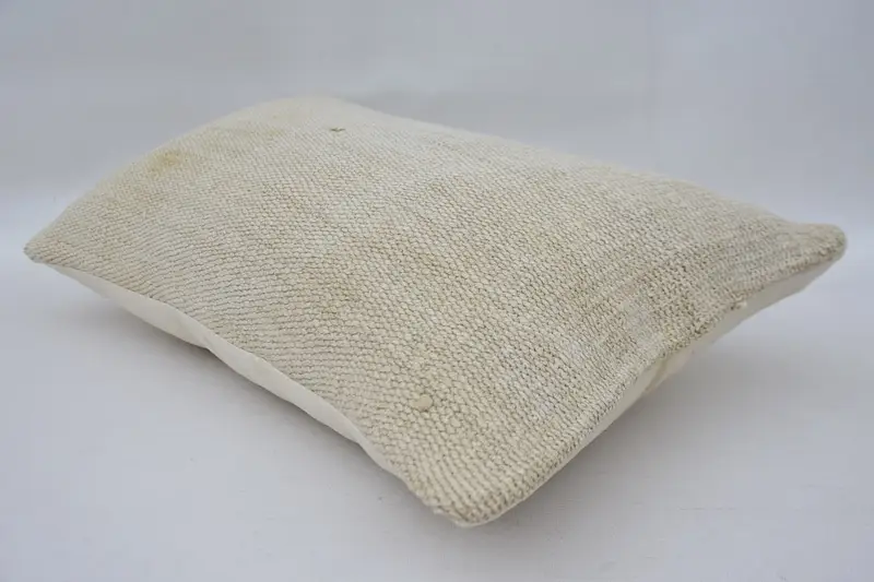 12x20 Beige Pillow Cover, Car Pillow Sham, Pillow Cover, Boho Pillow, Turkish Kilim Pillow, Aesthetic Pillow Sham, Ethnical Kilim Rug Pillow - 6