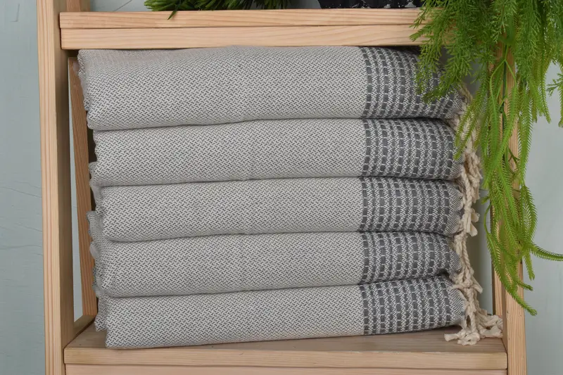 Wedding For Favor, Spa Towel, Personalized Gifts, Personalized Dish Towel, 40x20 Cotton Striped Towel, Monogram Hand Towel, Bridesmaid Towel - 1