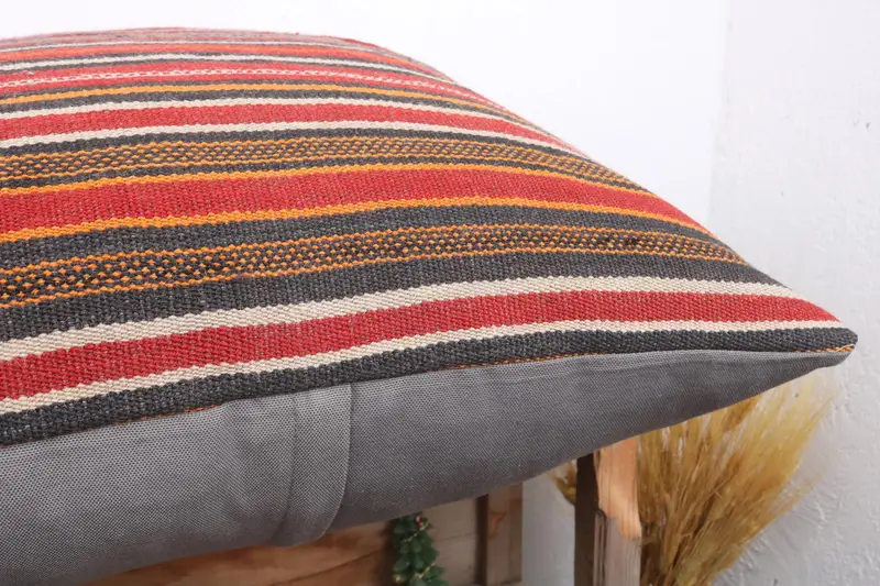 Lounge Throw Pillow, Outdoor Cushion Cover, Cushion Case, Home Decor Pillow, Vintage Kilim Throw Pillow, Pillow for Sofa, 28x28 Red Cushion Cover - 6