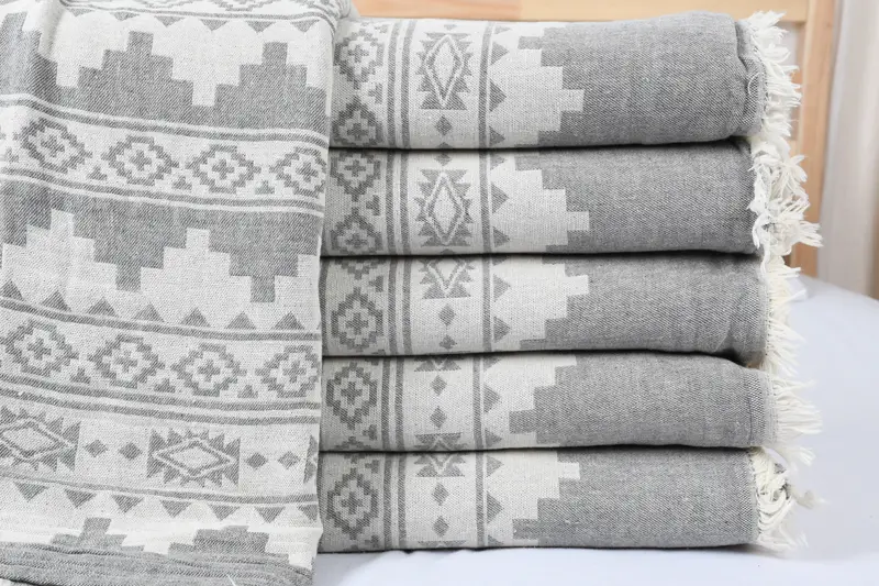 Personalized Wedding Gift, 92x80 Cotton Kilim Towel, Customized Turkish Blanket, Housewarming Gift, Custom Blanket, Bridal Shower Gift - 1