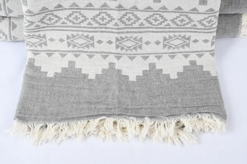Personalized Wedding Gift, 92x80 Cotton Kilim Towel, Customized Turkish Blanket, Housewarming Gift, Custom Blanket, Bridal Shower Gift - 2