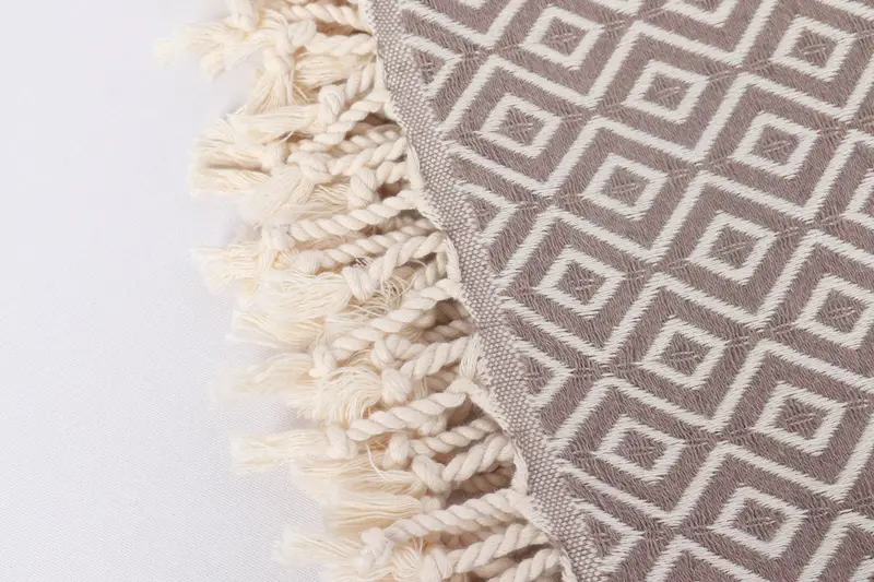 Custom Wedding Gift, 70x40 Cotton Diamond Towel, Handwoven organic Turkish towel for spa, Soft towel, Monogrammed Beach Towel, Gift For Best Friend - 7