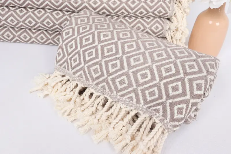 Custom Wedding Gift, 70x40 Cotton Diamond Towel, Handwoven organic Turkish towel for spa, Soft towel, Monogrammed Beach Towel, Gift For Best Friend - 4