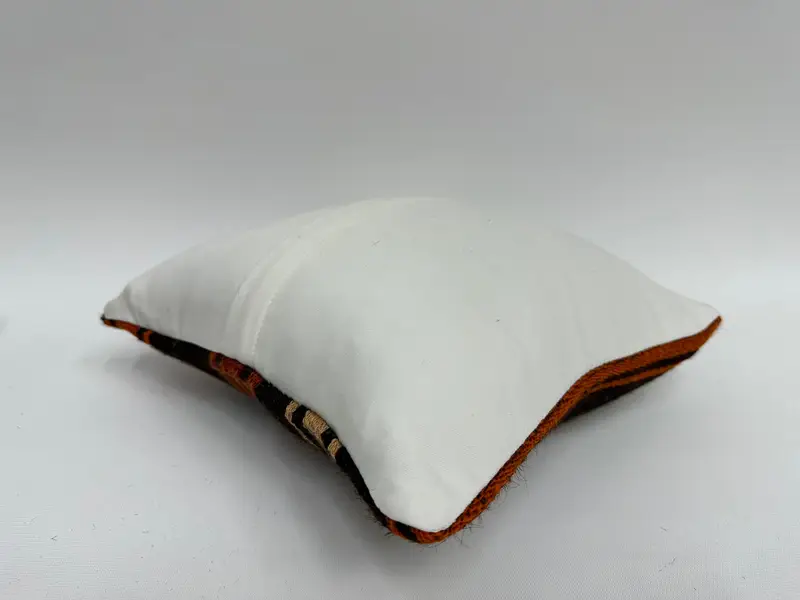 Pillow Sham, Anatolian Cushion Cover, 12x12 Brown Pillow Sham, Handmade Kilim Cushion, Boho Pillow, Interior Designer Pillow - 7