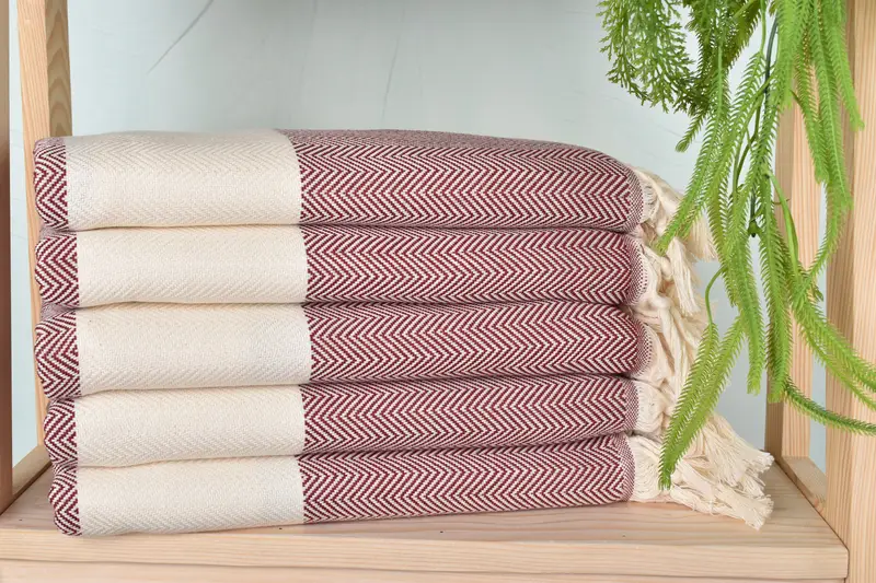 Wedding Gift, 70x40 Cotton Herringbone Towel, Turkish Towel Monogram, Christmas Favors, Lightweight towel, Beach Theme Wedding Gift, Travel towel - 2