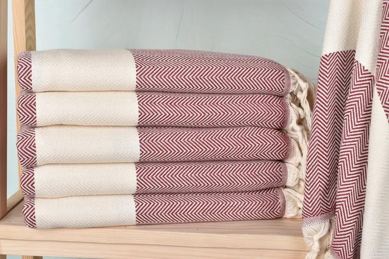 Wedding Gift, 70x40 Cotton Herringbone Towel, Turkish Towel Monogram, Christmas Favors, Lightweight towel, Beach Theme Wedding Gift, Travel towel - 1