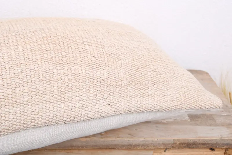 Cushion Case, Pillow for Sofa, Neutral Throw Cushion, 12x20 Beige Cushion Cover, Kilim Pillow, Throw Kilim Pillow, Cozy Throw Cushion Cover - 6
