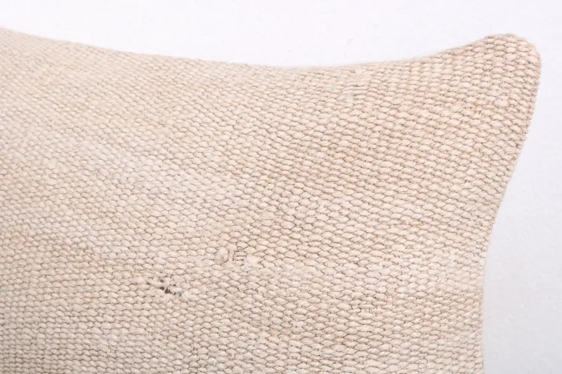 Cushion Case, Pillow for Sofa, Neutral Throw Cushion, 12x20 Beige Cushion Cover, Kilim Pillow, Throw Kilim Pillow, Cozy Throw Cushion Cover - 5