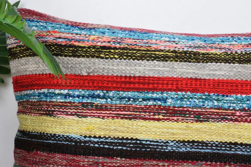 Vintage Kilim Pillow, Cushion Case, Anatolian Pillow Cover, Turkish Pillow, 16x24 Yellow Cushion Case, Gift Pillow, Pastel Pillow Cover - 2