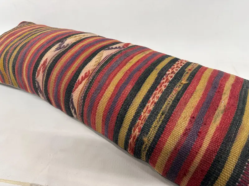 Yoga Pillow Cover, Cushion, 16x48 Red Cushion Cover, Pillow for Sofa, Turkish Pillow, Square Throw Pillow Sham, Throw Kilim Pillow - 6