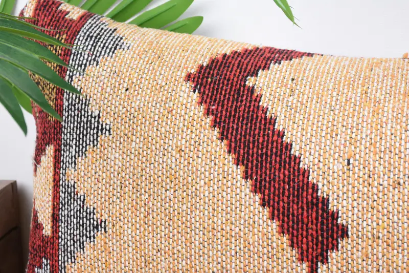 Pillow Sham, Antique Pillows, 12x43 Beige Cushion Cover, Interior Designer Pillow, Handmade Rug Seat Pillow Case, Turkish Kilim Pillow - 2