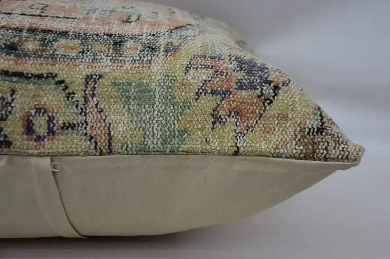 Pillow Sham, Vintage Throw Pillow, Gift Pillow, Ottoman Pillow, Pillow for Sofa, Antique Pillows, 32x32 Beige Pillow Sham - 6